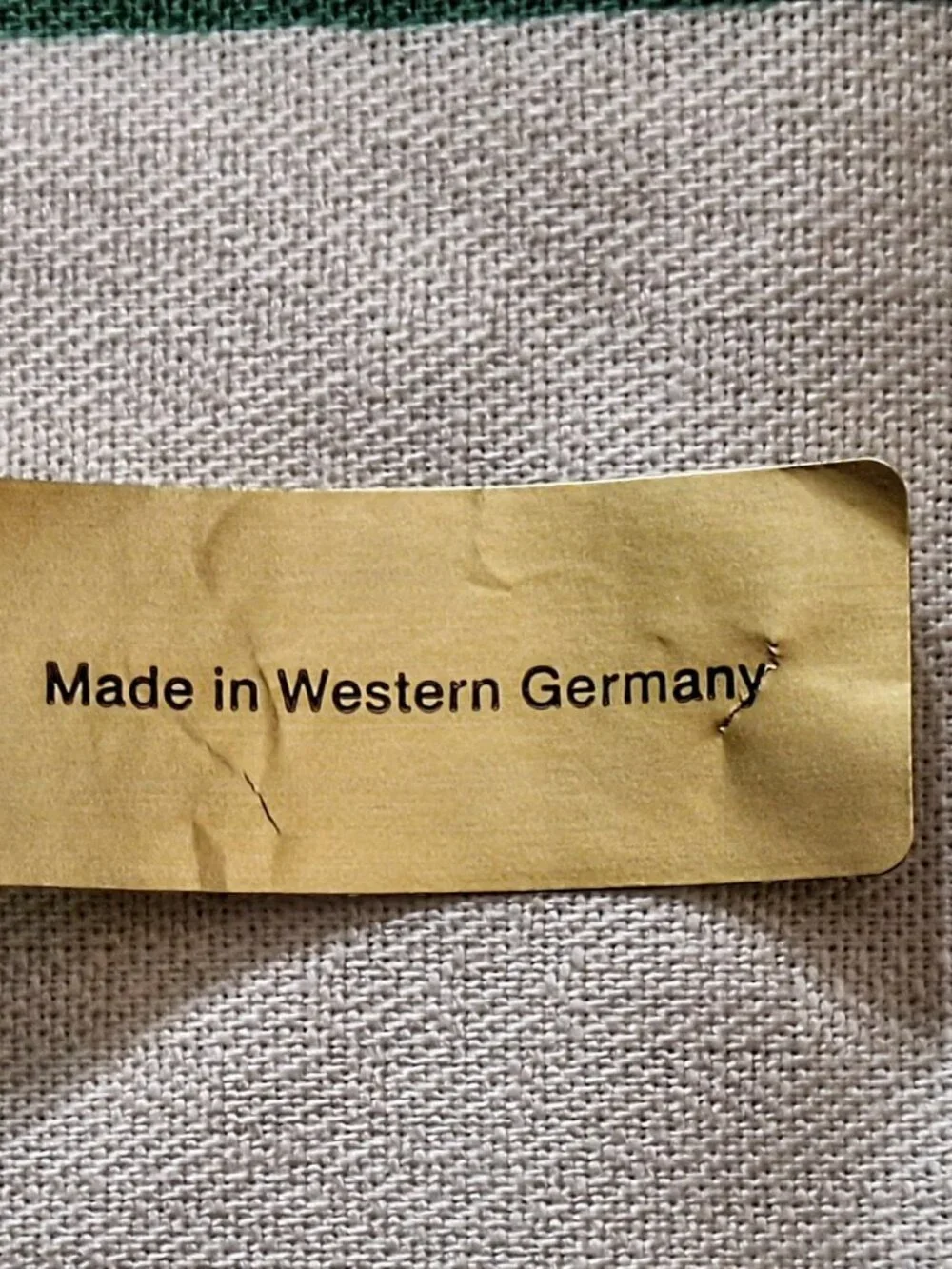Vintage West German Viscose Linen Souvenir Map Tablecloth 51″ x 63͂″